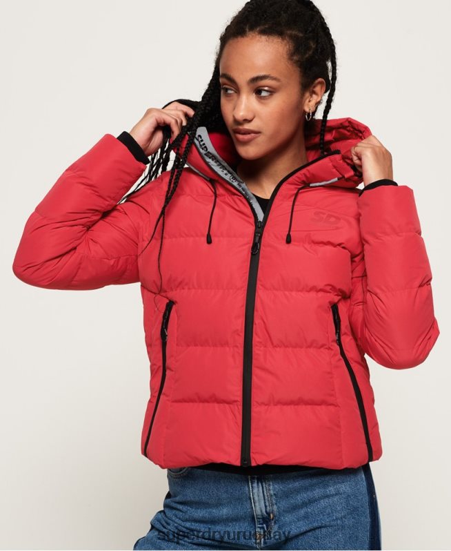uy Superdry mujer chaqueta acolchada con ícono rojo DT2N8Z3831 ropa