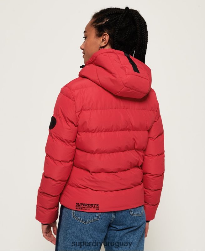 uy Superdry mujer chaqueta acolchada con ícono rojo DT2N8Z3831 ropa