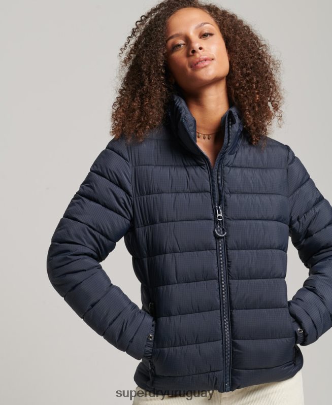 uy Superdry mujer chaqueta acolchada con logo clásico Armada DT2N8Z5486 ropa