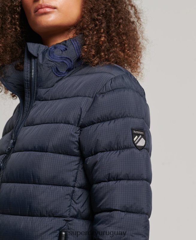 uy Superdry mujer chaqueta acolchada con logo clásico Armada DT2N8Z5486 ropa