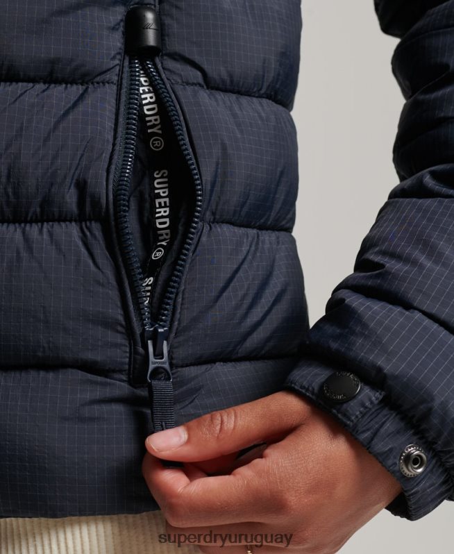 uy Superdry mujer chaqueta acolchada con logo clásico Armada DT2N8Z5486 ropa