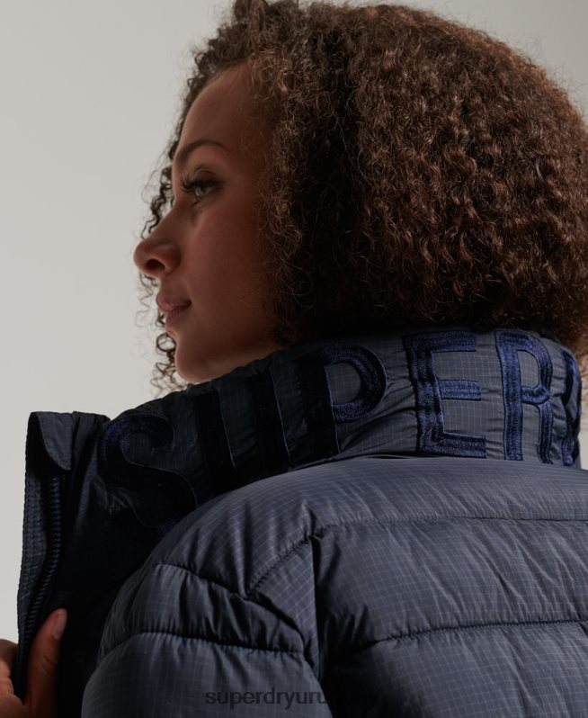 uy Superdry mujer chaqueta acolchada con logo clásico Armada DT2N8Z5486 ropa