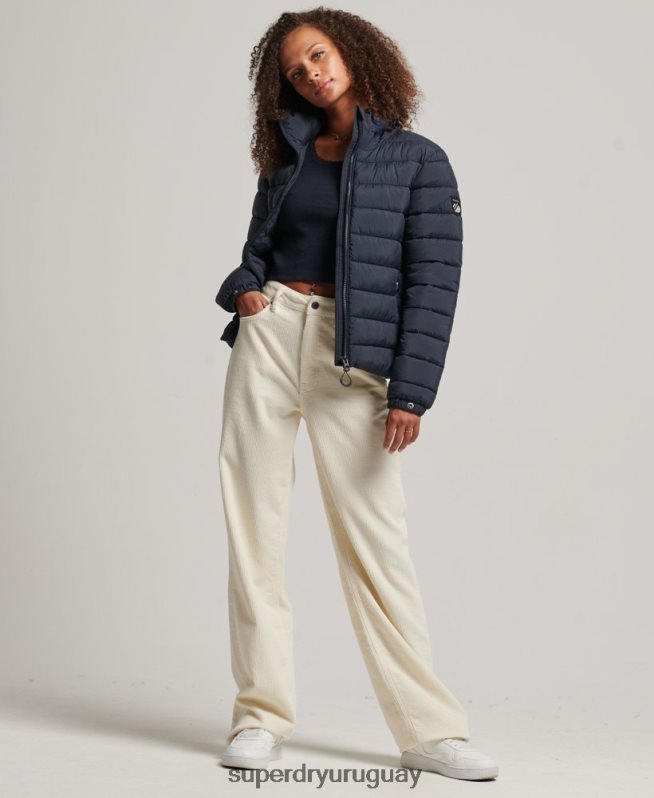uy Superdry mujer chaqueta acolchada con logo clásico Armada DT2N8Z5486 ropa