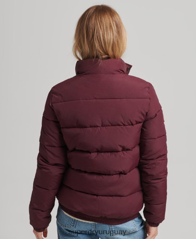 uy Superdry mujer chaqueta acolchada de montaña vintage rojo DT2N8Z3697 ropa