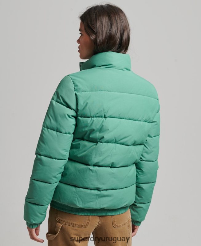 uy Superdry mujer chaqueta acolchada de montaña vintage verde DT2N8Z3608 ropa