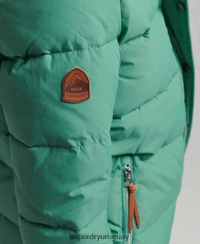 uy Superdry mujer chaqueta acolchada de montaña vintage verde DT2N8Z3608 ropa