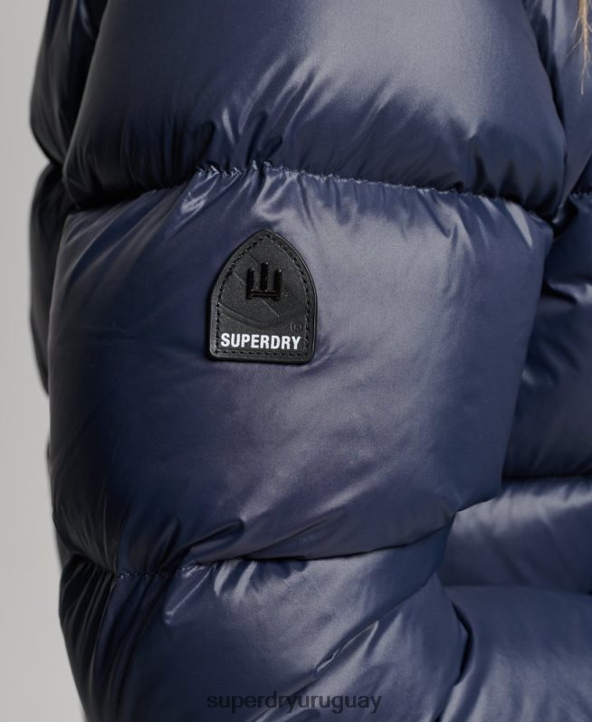 uy Superdry mujer chaqueta acolchada de plumón alpino de lujo Armada DT2N8Z5687 ropa