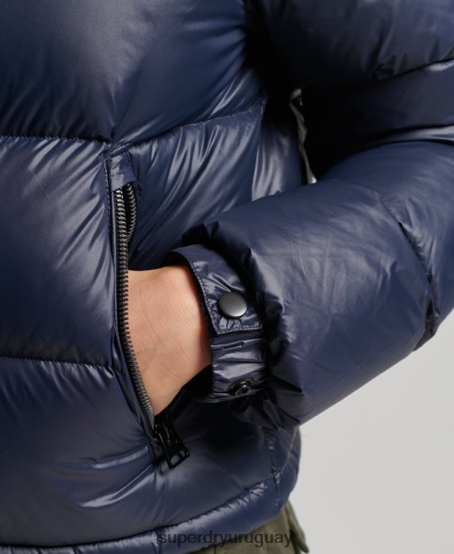 uy Superdry mujer chaqueta acolchada de plumón alpino de lujo Armada DT2N8Z5687 ropa