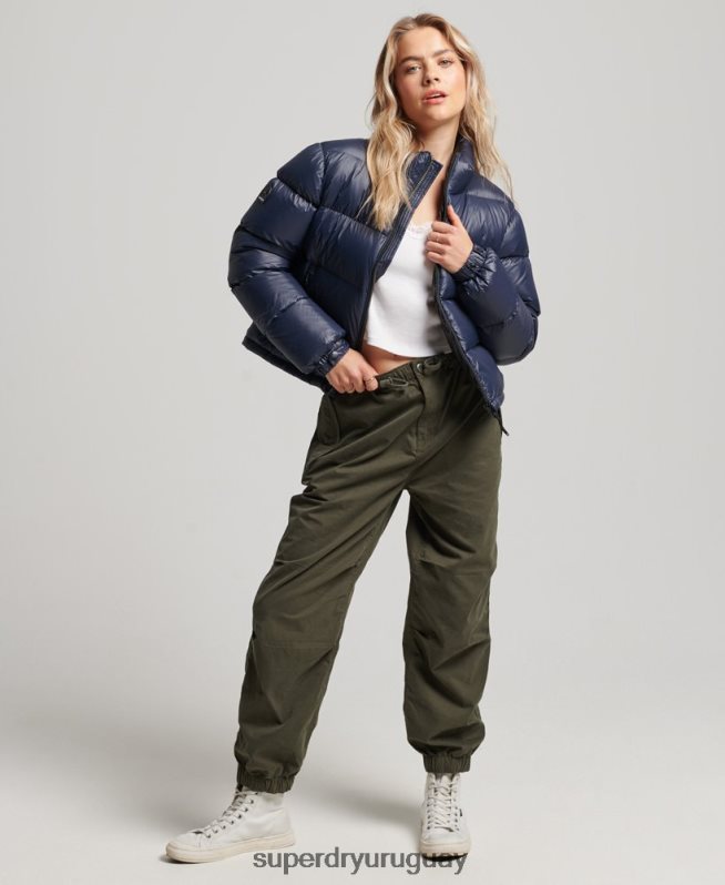 uy Superdry mujer chaqueta acolchada de plumón alpino de lujo Armada DT2N8Z5687 ropa