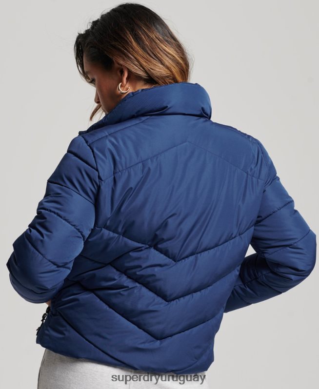 uy Superdry mujer chaqueta acolchada deportiva sin capucha Armada DT2N8Z3760 ropa