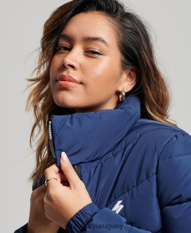 uy Superdry mujer chaqueta acolchada deportiva sin capucha Armada DT2N8Z3760 ropa