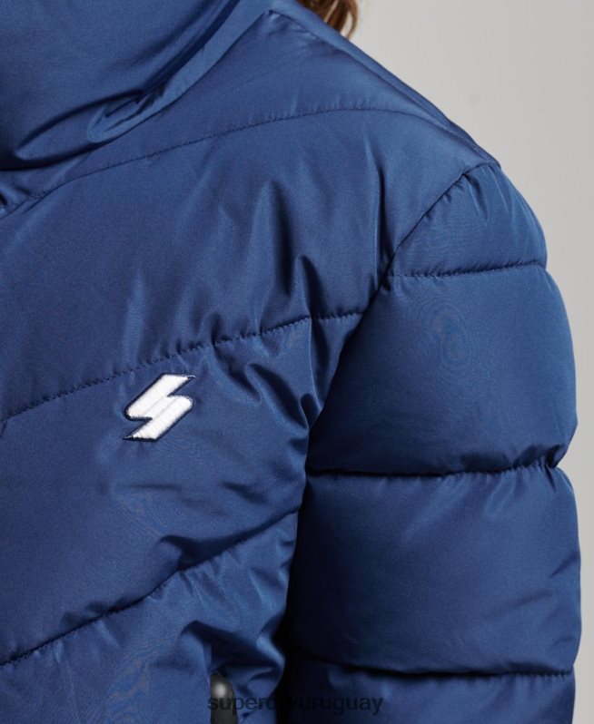 uy Superdry mujer chaqueta acolchada deportiva sin capucha Armada DT2N8Z3760 ropa
