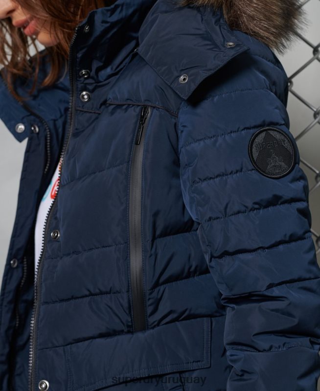 uy Superdry mujer chaqueta acolchada glaciar Armada DT2N8Z5654 ropa