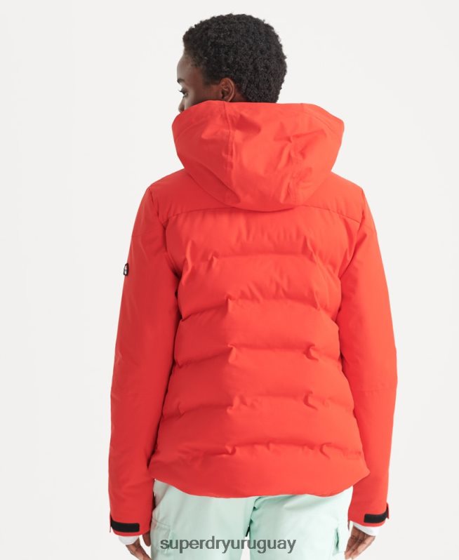 uy Superdry mujer chaqueta acolchada motion pro rojo DT2N8Z3832 ropa