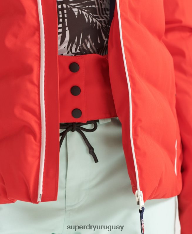 uy Superdry mujer chaqueta acolchada motion pro rojo DT2N8Z3832 ropa