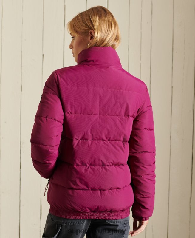 uy Superdry mujer chaqueta acolchada retro source púrpura DT2N8Z5587 ropa