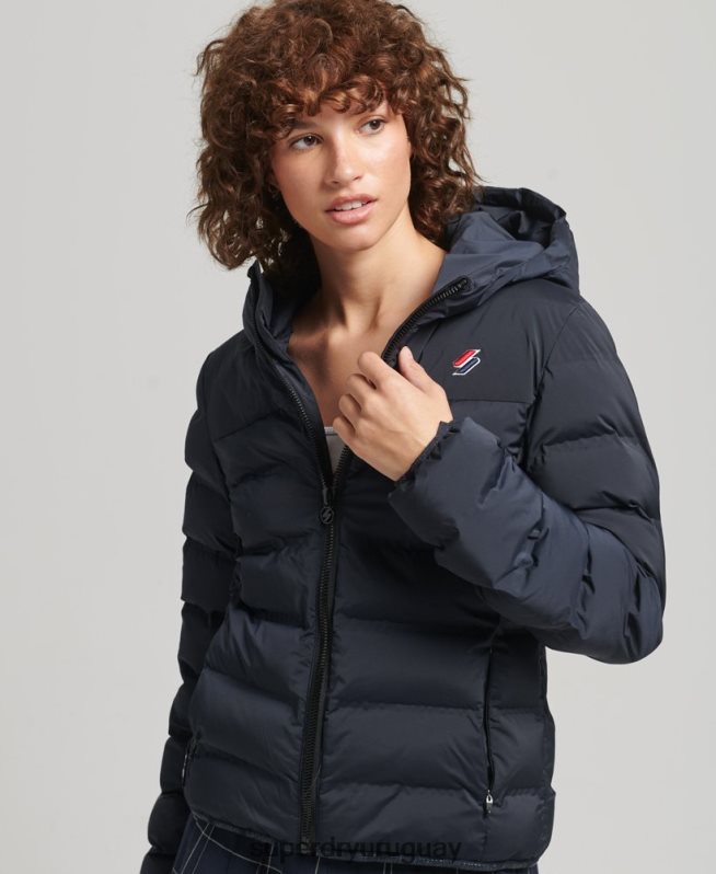 uy Superdry mujer chaqueta acolchada termosellada Armada DT2N8Z3600 ropa
