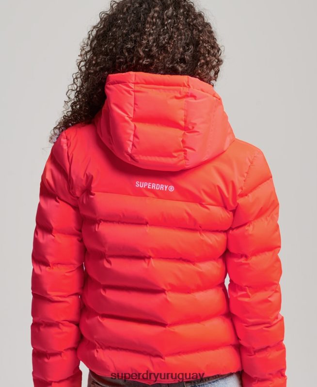 uy Superdry mujer chaqueta acolchada termosellada coral DT2N8Z3711 ropa