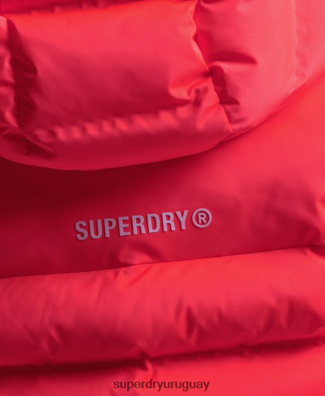 uy Superdry mujer chaqueta acolchada termosellada coral DT2N8Z3711 ropa