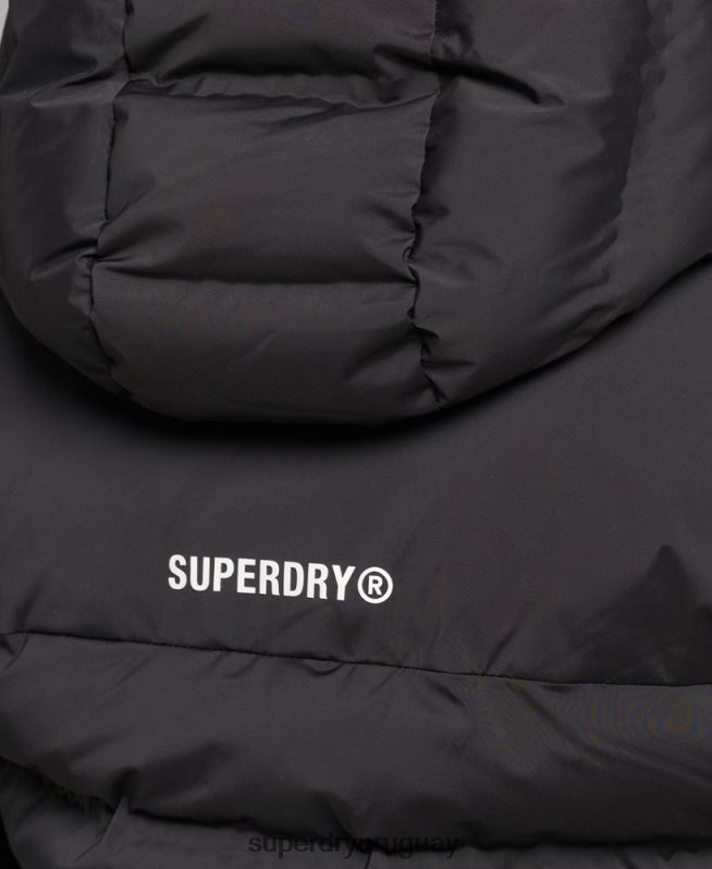 uy Superdry mujer chaqueta acolchada termosellada negro DT2N8Z3726 ropa