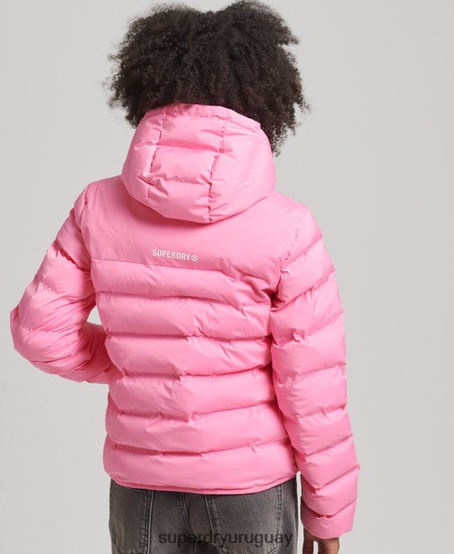 uy Superdry mujer chaqueta acolchada termosellada rosa DT2N8Z3631 ropa