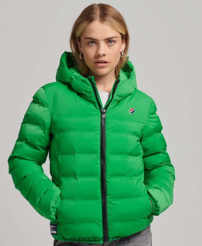 uy Superdry mujer chaqueta acolchada termosellada verde DT2N8Z5626 ropa