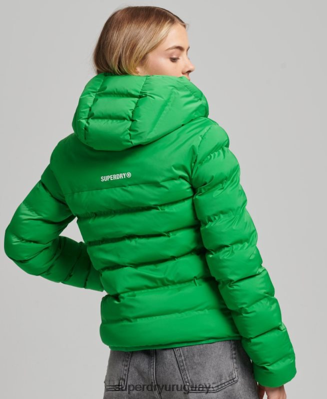 uy Superdry mujer chaqueta acolchada termosellada verde DT2N8Z5626 ropa