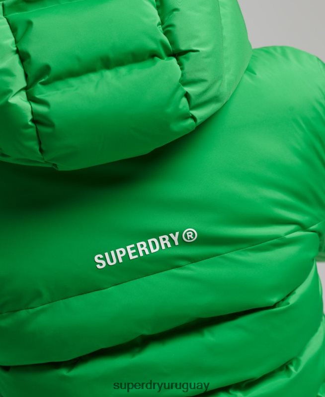 uy Superdry mujer chaqueta acolchada termosellada verde DT2N8Z5626 ropa
