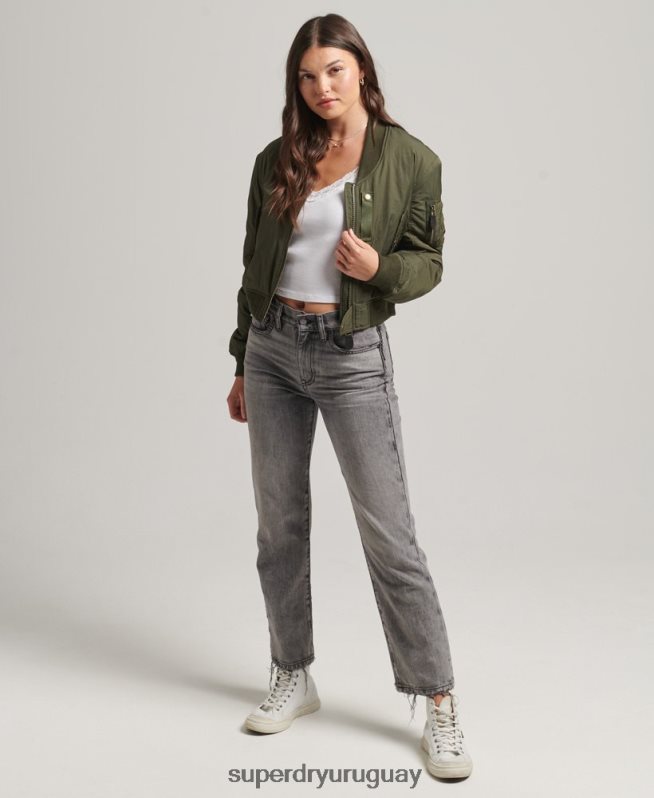 uy Superdry mujer chaqueta bomber aviador militar ma1 caqui DT2N8Z5569 ropa
