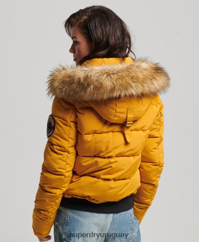 uy Superdry mujer chaqueta bomber everest amarillo DT2N8Z3811 ropa