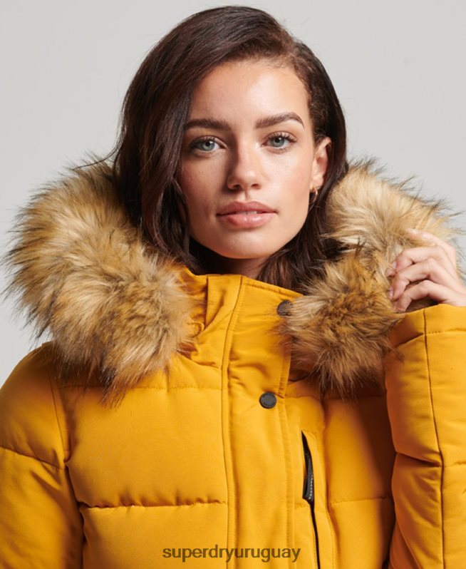 uy Superdry mujer chaqueta bomber everest amarillo DT2N8Z3811 ropa