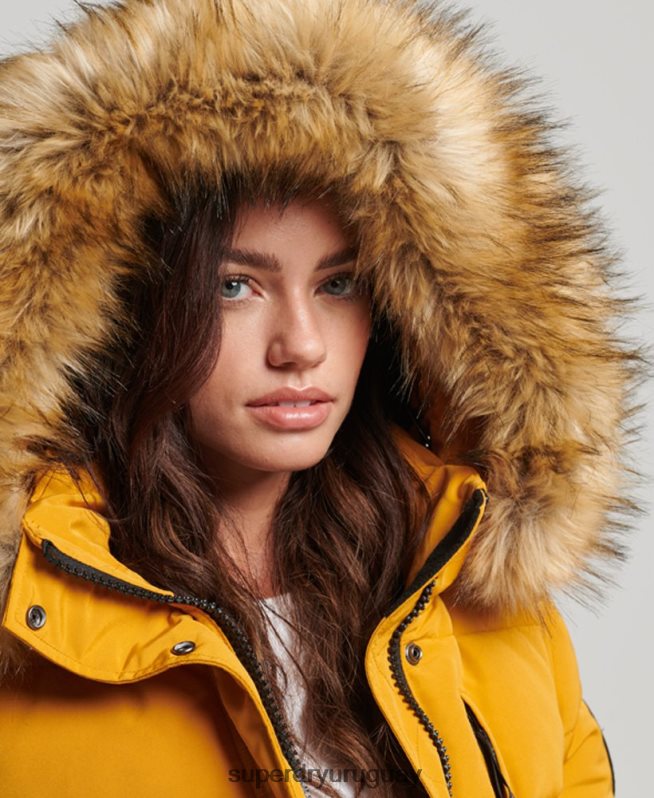 uy Superdry mujer chaqueta bomber everest amarillo DT2N8Z3811 ropa