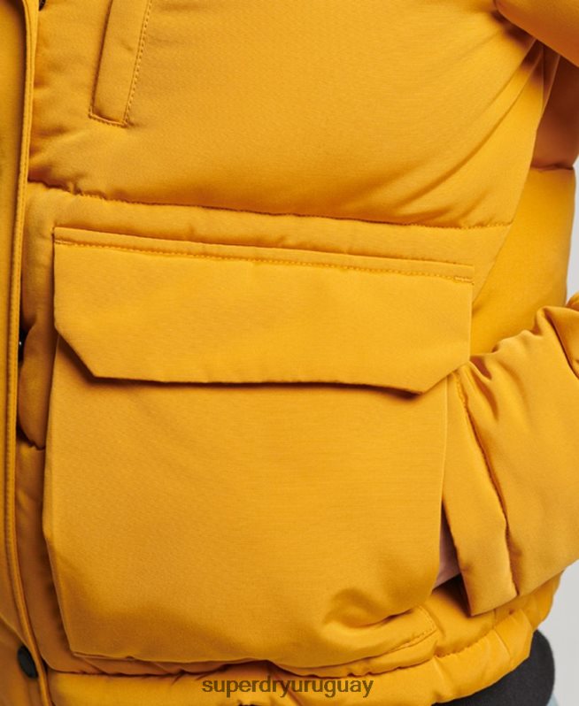 uy Superdry mujer chaqueta bomber everest amarillo DT2N8Z3811 ropa