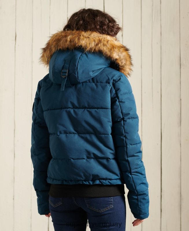 uy Superdry mujer chaqueta bomber everest azul claro DT2N8Z5735 ropa