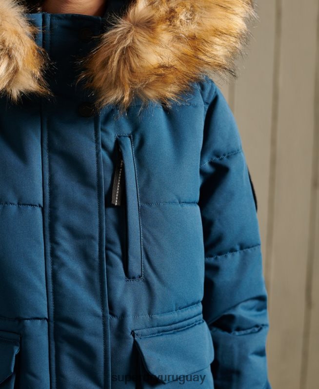 uy Superdry mujer chaqueta bomber everest azul claro DT2N8Z5735 ropa