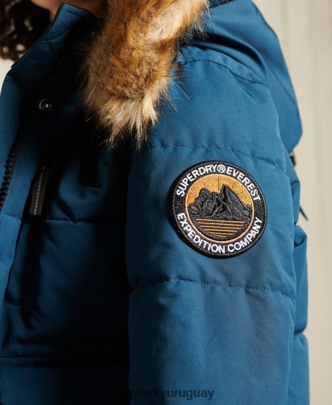 uy Superdry mujer chaqueta bomber everest azul claro DT2N8Z5735 ropa