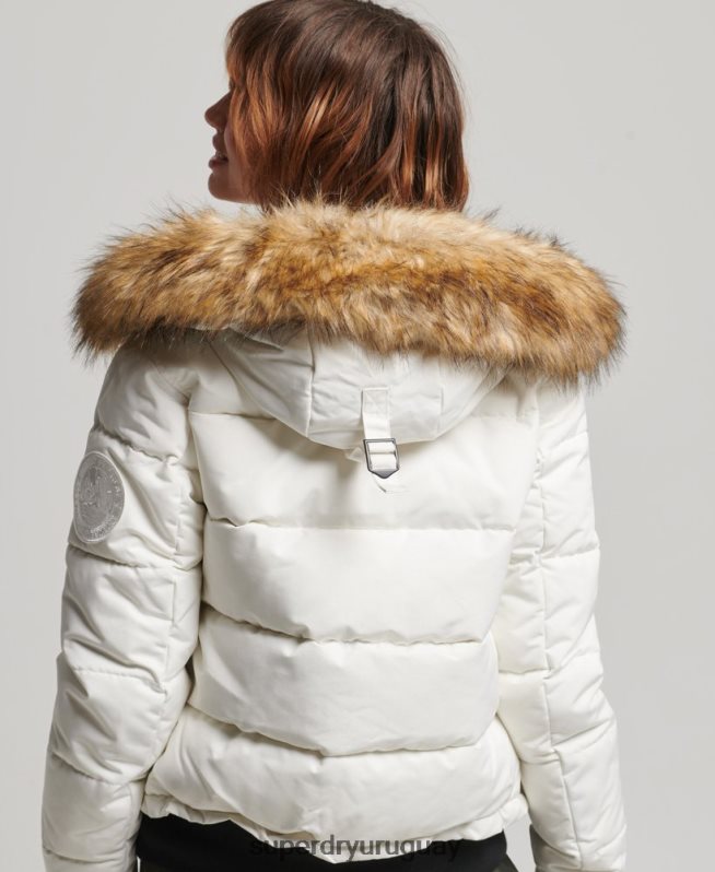 uy Superdry mujer chaqueta bomber everest crema DT2N8Z3768 ropa