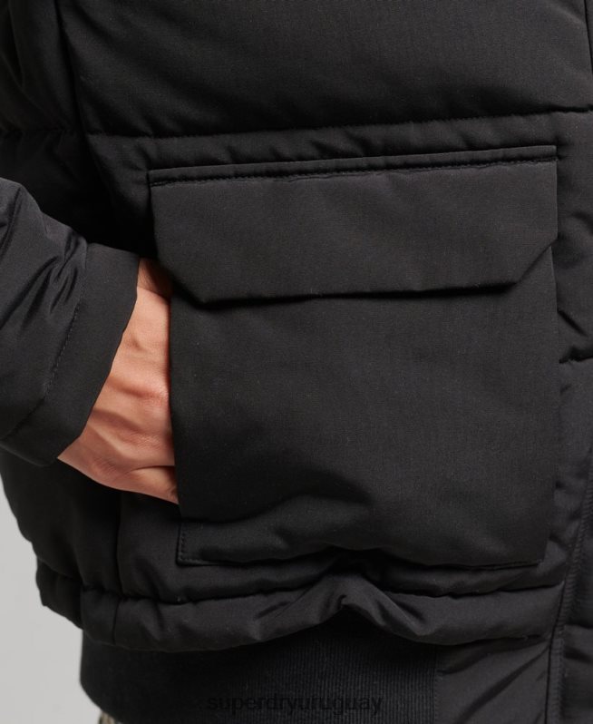 uy Superdry mujer chaqueta bomber everest negro DT2N8Z3779 ropa