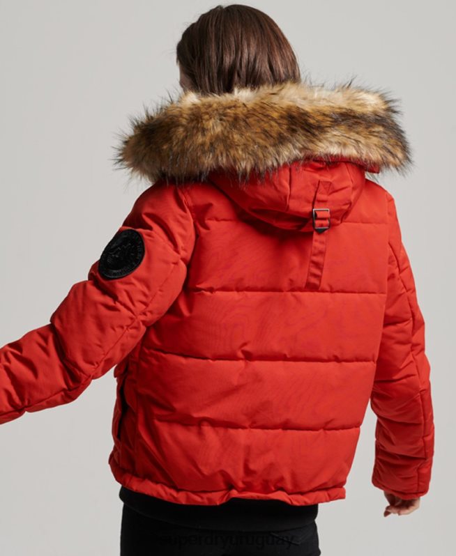 uy Superdry mujer chaqueta bomber everest rojo DT2N8Z3770 ropa