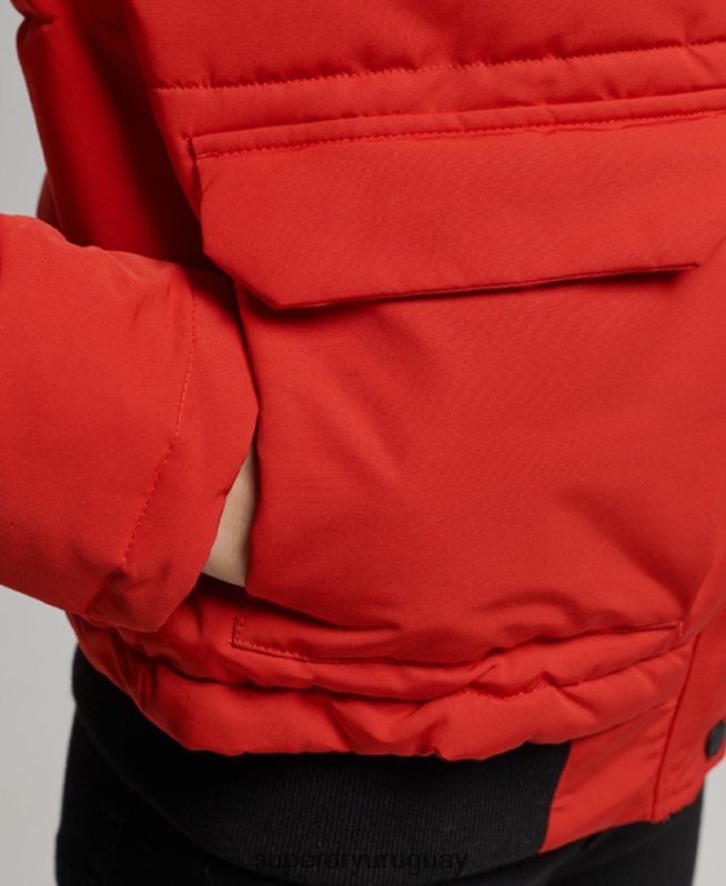 uy Superdry mujer chaqueta bomber everest rojo DT2N8Z3770 ropa