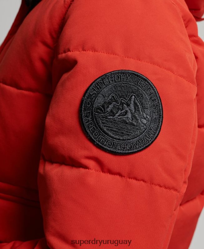 uy Superdry mujer chaqueta bomber everest rojo DT2N8Z3770 ropa