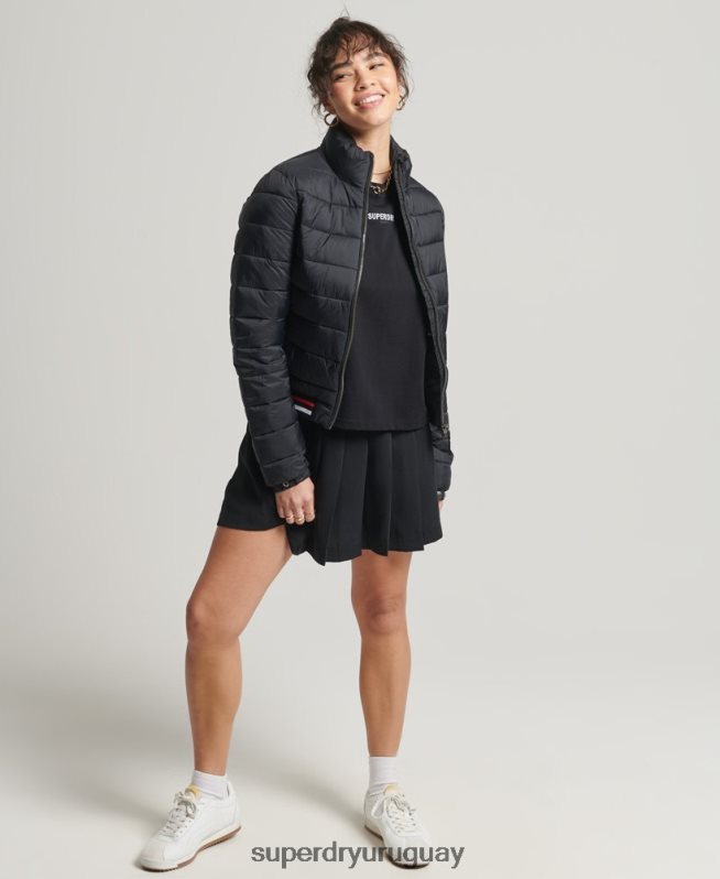 uy Superdry mujer chaqueta bomber fuji negro DT2N8Z5675 ropa