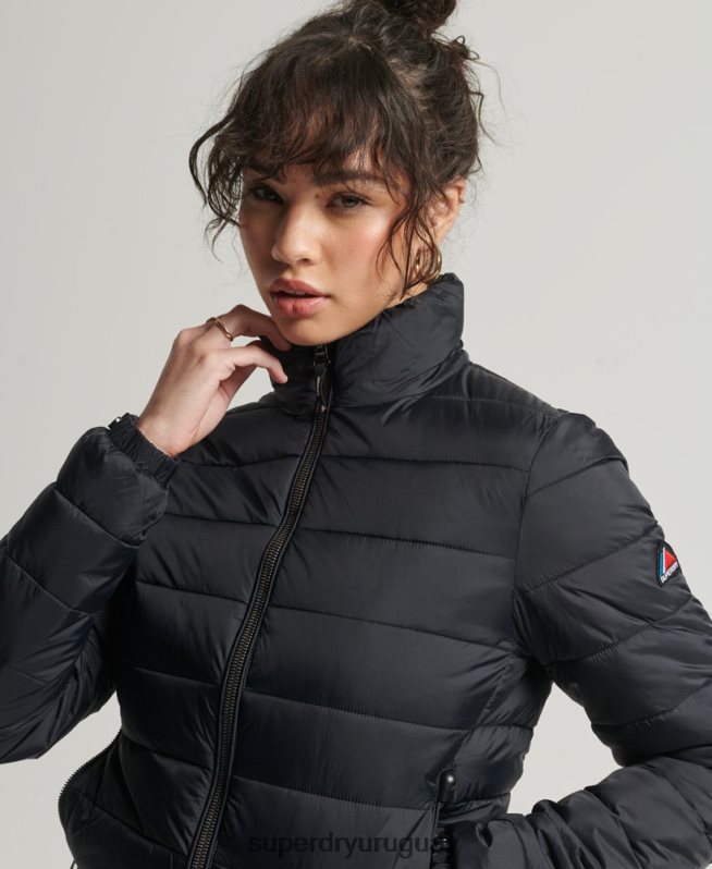 uy Superdry mujer chaqueta bomber fuji negro DT2N8Z5675 ropa