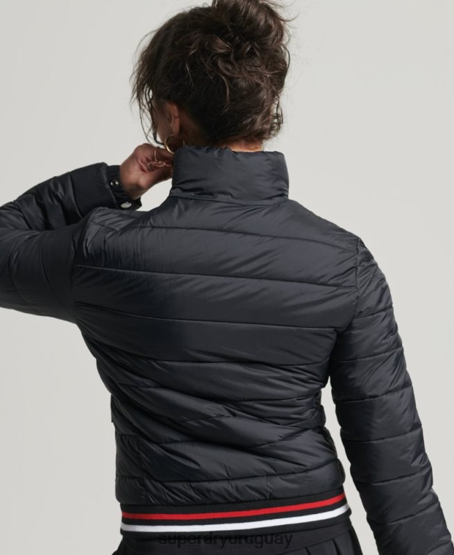 uy Superdry mujer chaqueta bomber fuji negro DT2N8Z5675 ropa