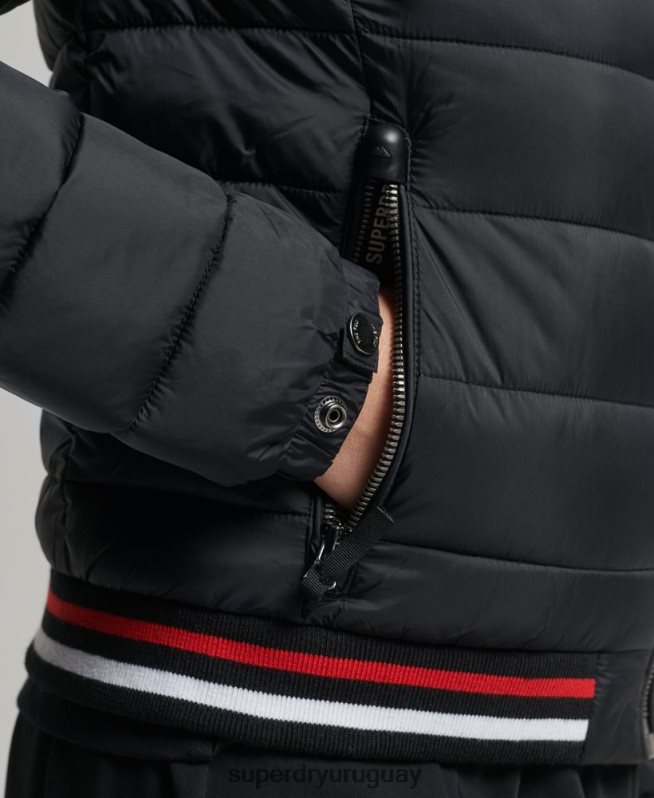 uy Superdry mujer chaqueta bomber fuji negro DT2N8Z5675 ropa