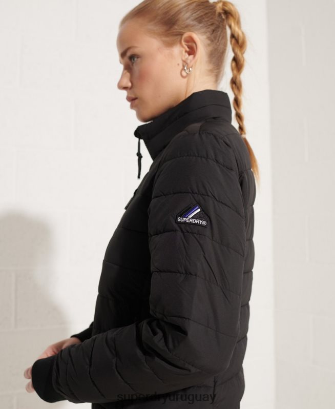 uy Superdry mujer chaqueta bomber fuji negro DT2N8Z5713 ropa