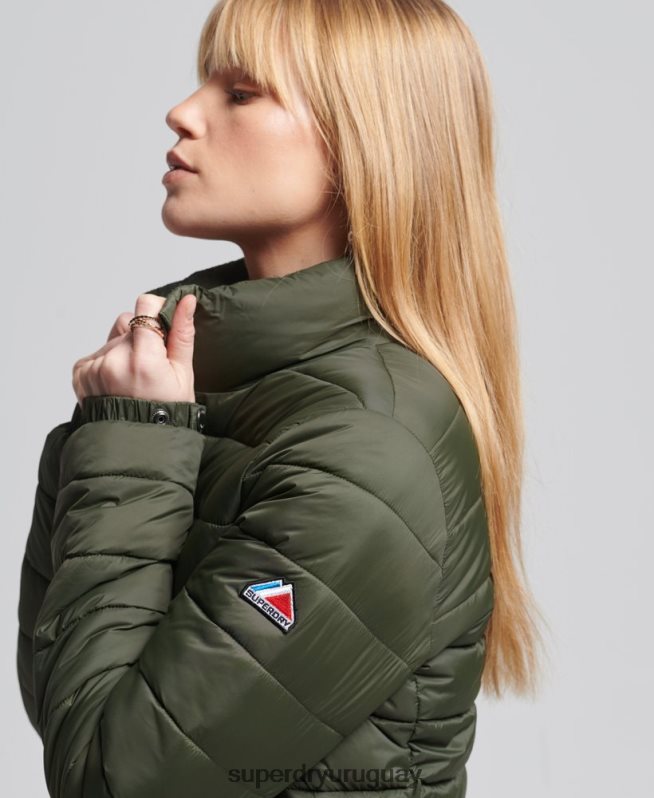 uy Superdry mujer chaqueta bomber fuji verde DT2N8Z5652 ropa