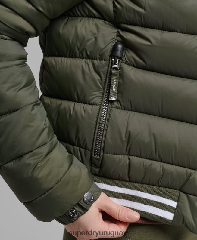 uy Superdry mujer chaqueta bomber fuji verde DT2N8Z5652 ropa