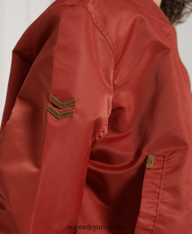 uy Superdry mujer chaqueta bomber ma1 rojo DT2N8Z3837 ropa