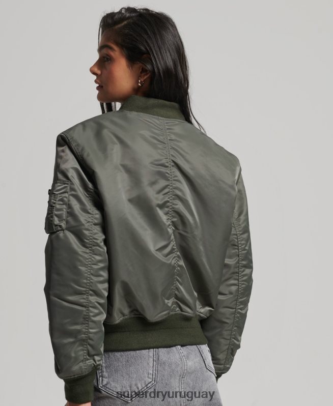 uy Superdry mujer chaqueta bomber ma1 verde DT2N8Z5644 ropa